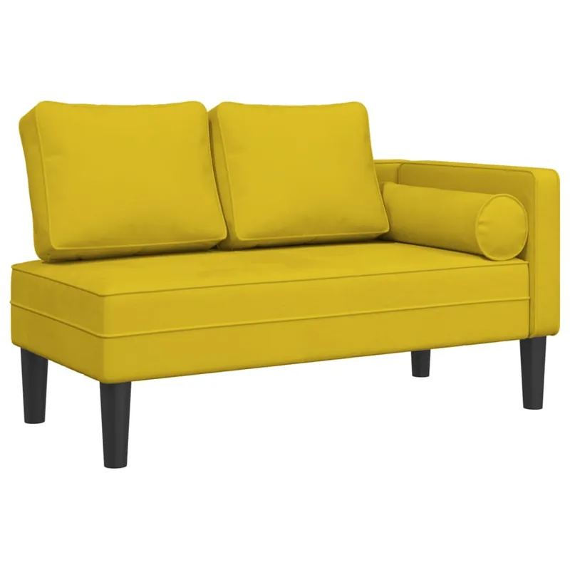 vidaXL Sofá diván con cojines terciopelo negro - Sofás sillones puffs