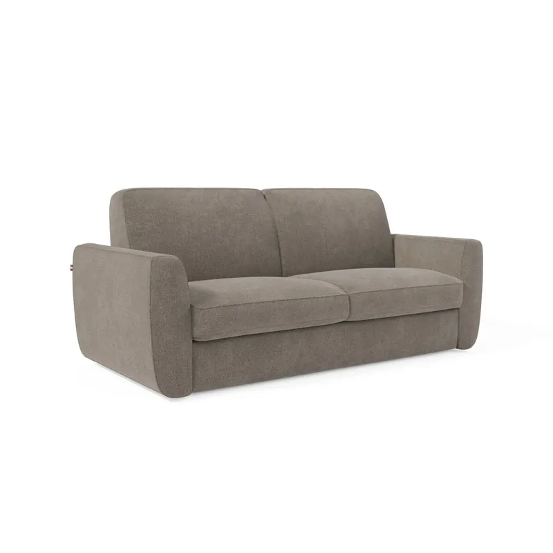 Leonida Sofá cama desenfundable con colchón de 18 cm de altura 222 cm Amarillo - Sofás sillones puffs