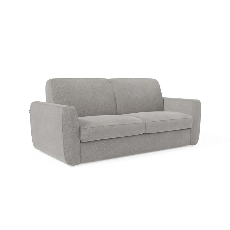 Leonida Sofá cama desenfundable con colchón de 18 cm de altura 202 cm Amarillo - Sofás sillones puffs