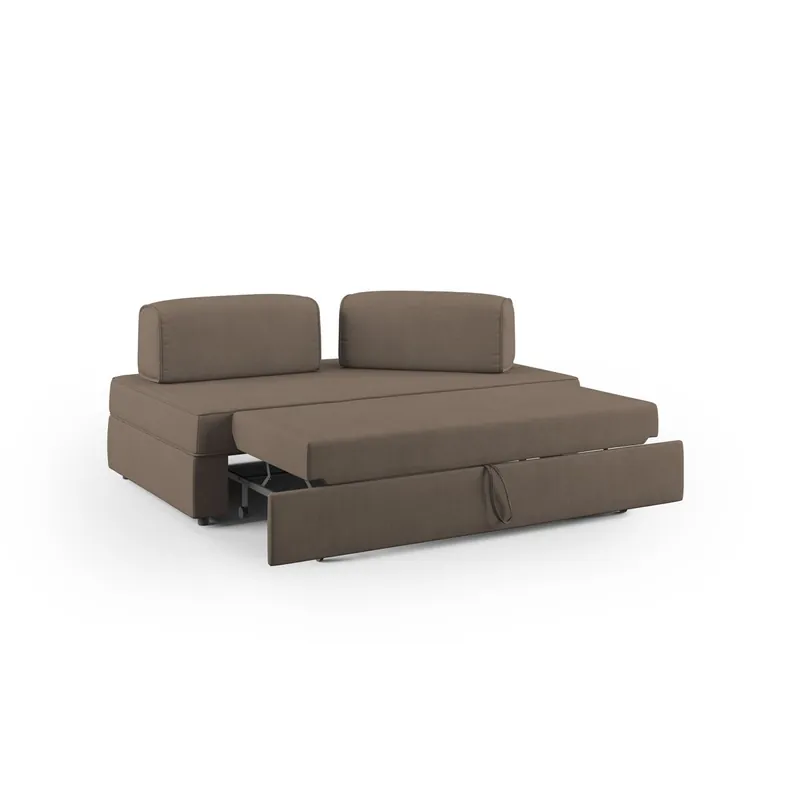 Liberty Sofá sin puff extraíble y respaldo desmontable en tela impermeable 160 cm Amarillo - Sofás sillones puffs