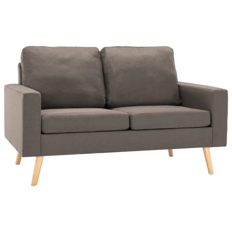 vidaXL Sofá de 2 plazas de tela color gris taupe - Sofás sillones puffs