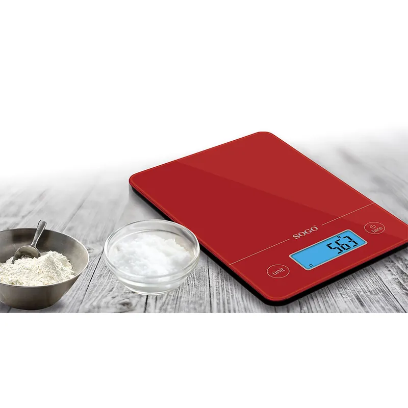 BALANZA DE COCINA - 5KG - ROJO