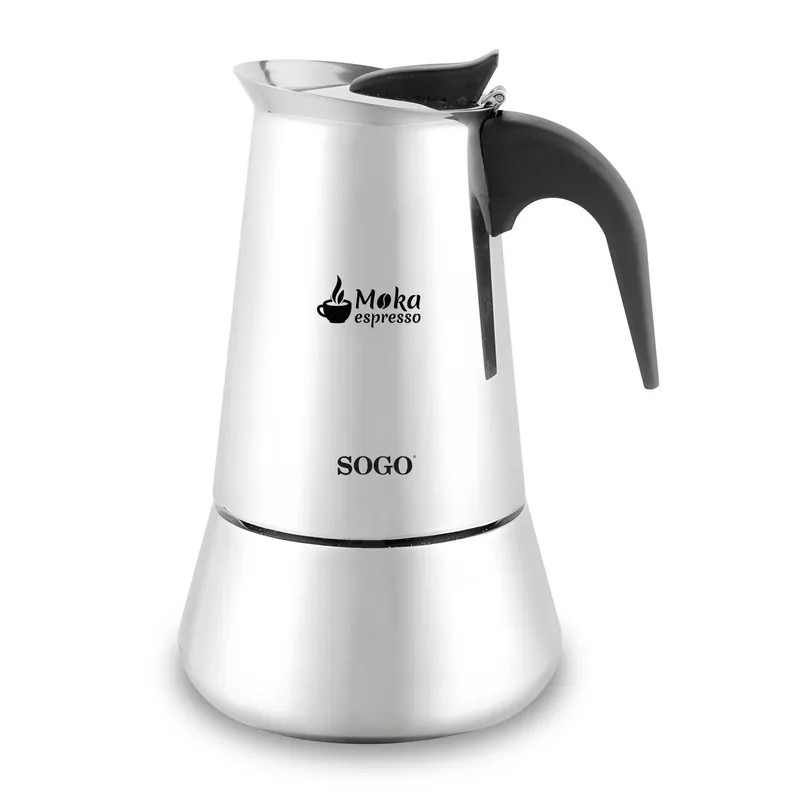CAFETERA MOKA ALUMINIO 6 TAZAS GAS , ELECTRIC,VITRO,INDUCCION - Cocina
