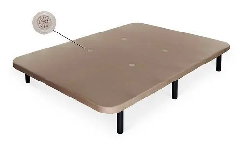 Somier Base Tapizada con tejido transpirable 90x190 cm Beige - Descanso