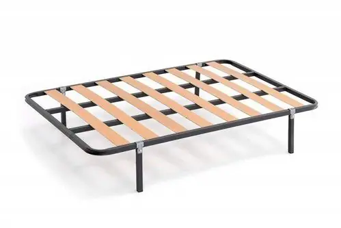 Somier de Laminas de Madera con 4 Patas 105CM - Descanso
