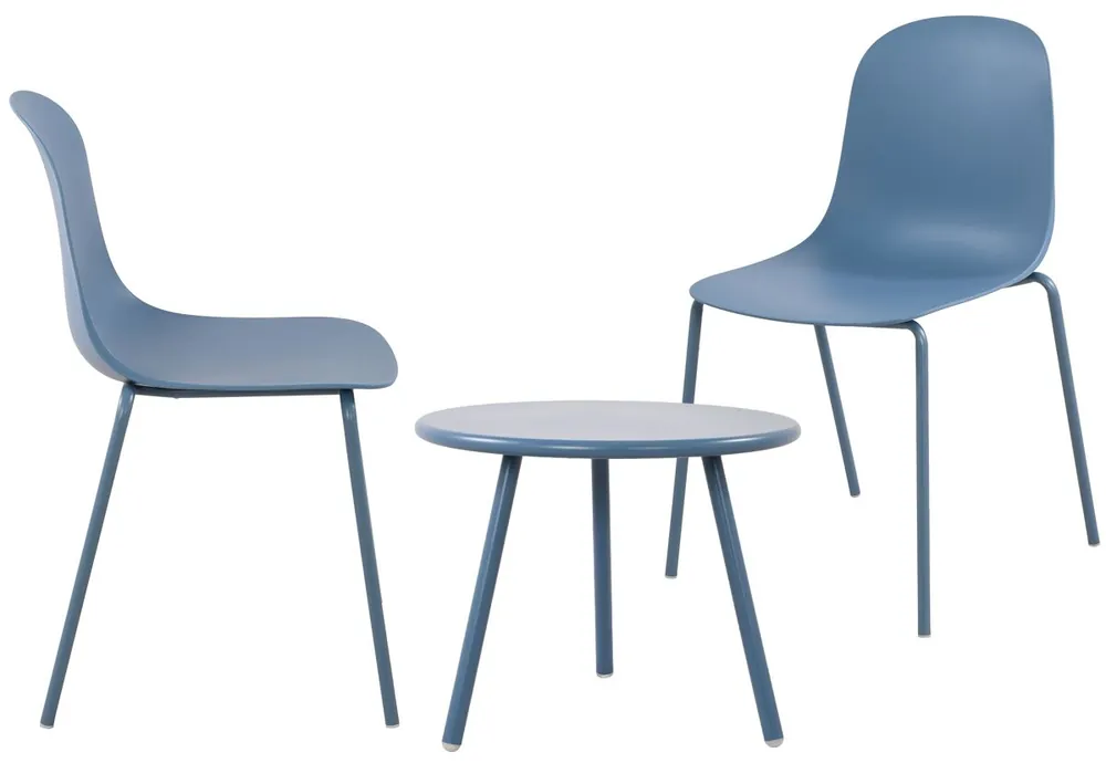 Suite de 2 plazas Mindin Plástico Azul 60X166X85 cm - Jardín