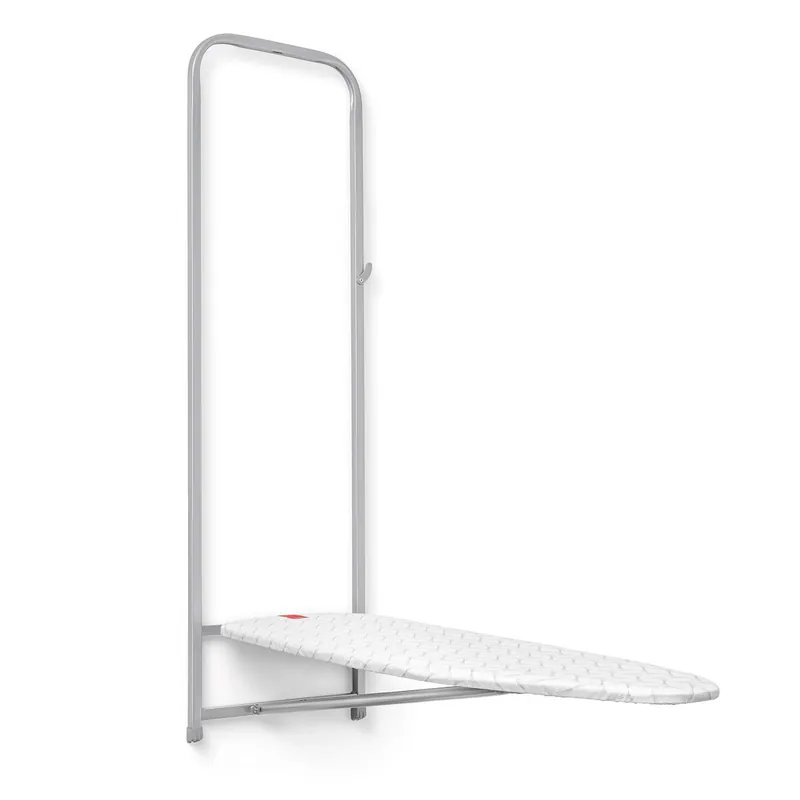 Rayen Tabla de Planchar para pared, puerta y armario Reposaplanchas de Silicona Con Espuma Color: Gris Medidas Tablero 33 x 110cm Plegado con estructura: 5 x 133 x 38,5 cm - Electrodomésticos