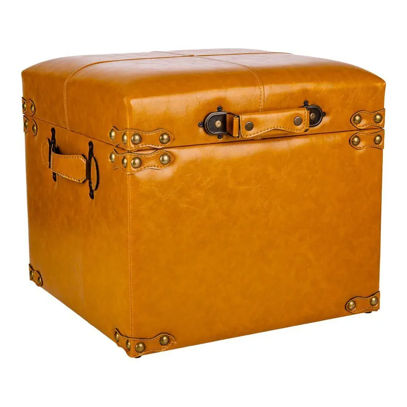 Taburete Cajón de polipiel 38x38x35 cm - Muebles