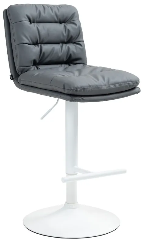 Taburete de bar Damar en polipiel Simil cuero Crema 56X42X94 cm - Muebles