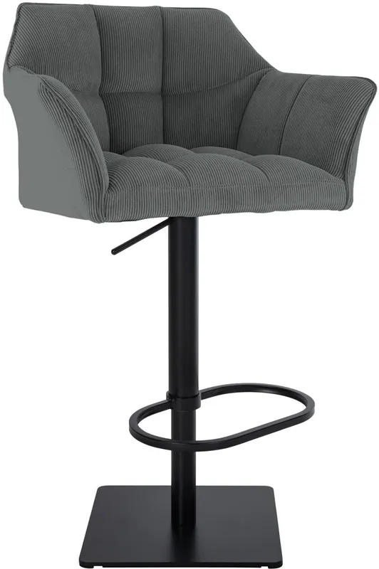Taburete de bar Damaso Cord pana Crema 45X64X88 cm - Muebles