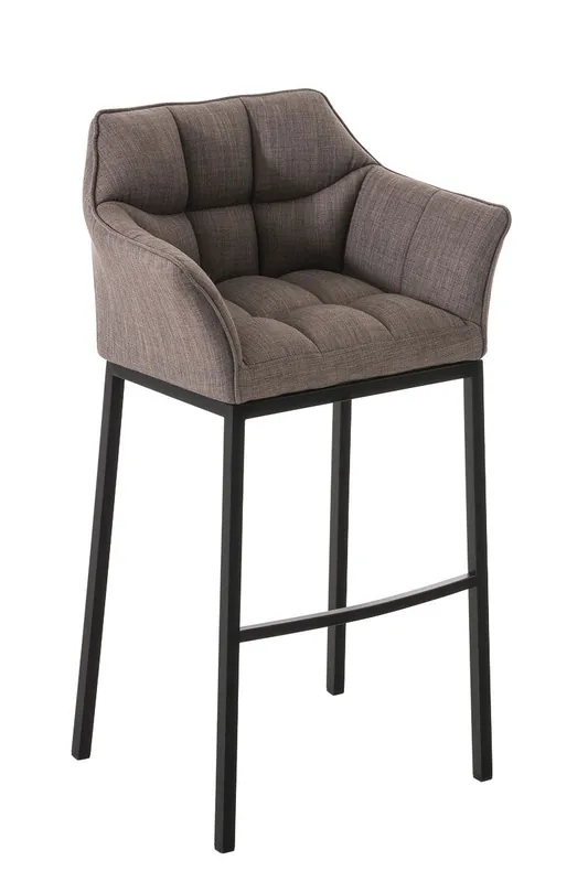 Taburete de Bar Damaso Tela con Base de Cuatro Patas Azul 48X64X110 cm - Muebles