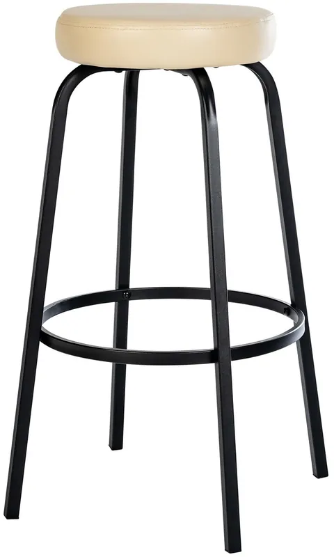 Taburete de bar Kamari Simil cuero Blanco 54X54X77 cm - Muebles