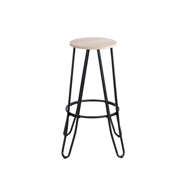 Taburete alto LARS 72,5cm madera natural - Muebles