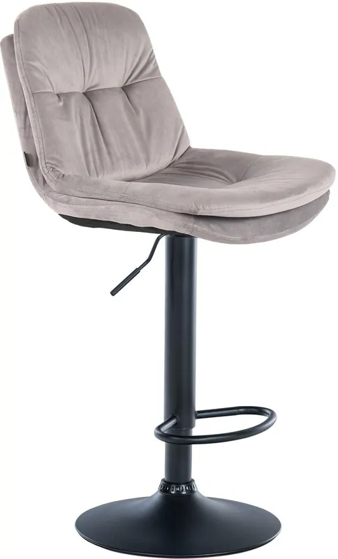 Taburete de bar de terciopelo Laurel Azul 54X46X94 cm - Muebles