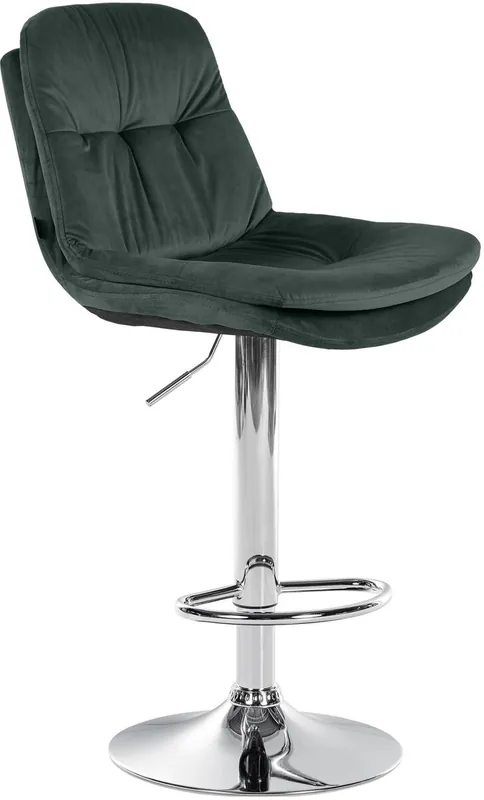 Taburete de bar de terciopelo Laurel Azul 54X46X94 cm - Muebles