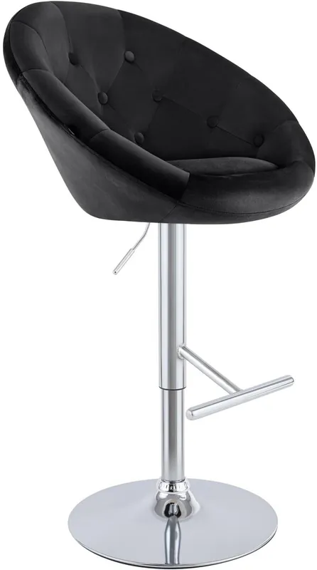 Taburete de bar London de terciopelo Crema 57X65X66 cm - Muebles