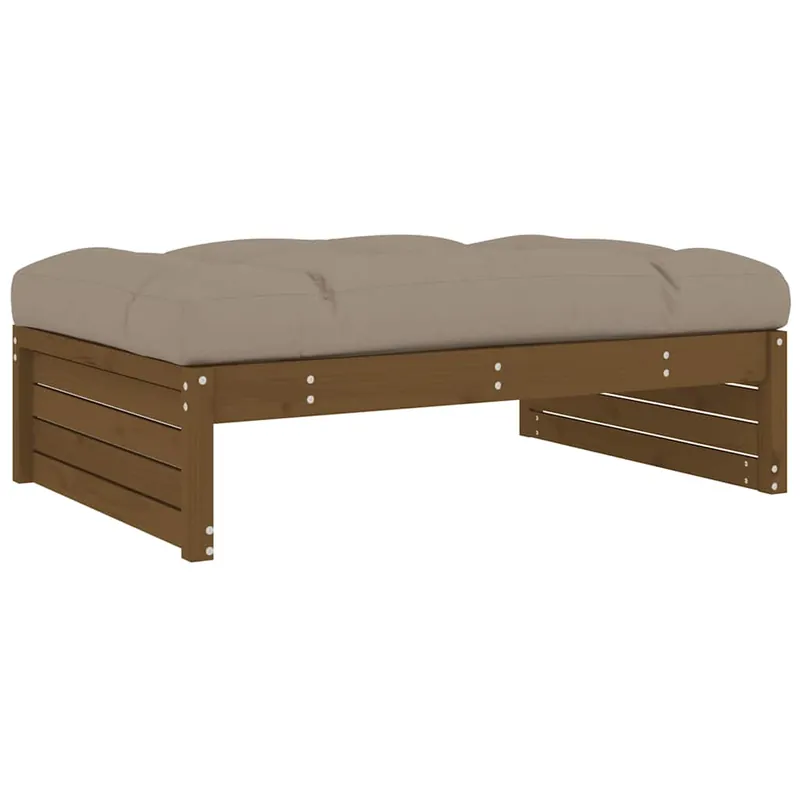vidaXL Taburete de jardín madera maciza de abeto Douglas 120x80 cm - Sofás sillones puffs
