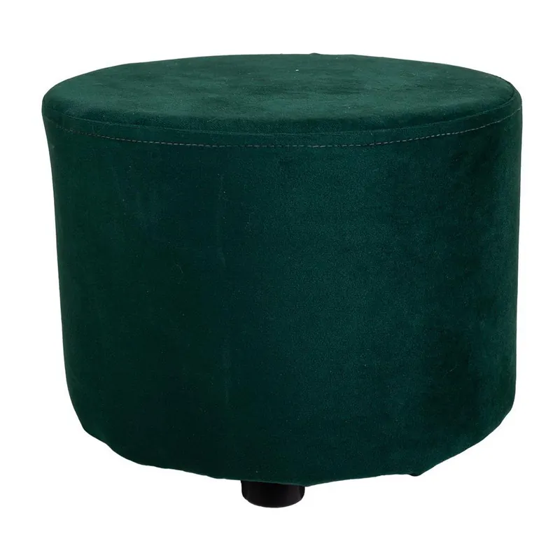 Taburete de madera forrado verde 30x24 - Muebles