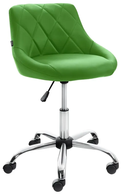 Taburete De Trabajo Lazio Con Ruedas Simil cuero Marrón 49X47X71 cm - Muebles