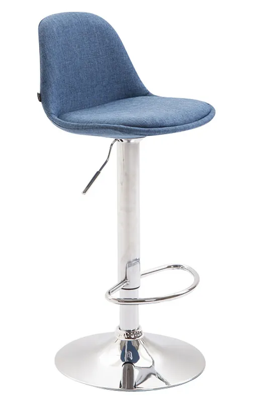 Taburete Kiel Tapizado En Tela Azul 43X39X82 cm - Muebles