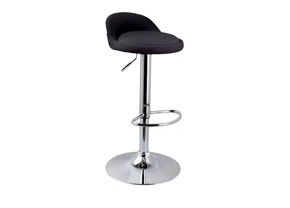 Taburete SILK gris oscuro giratorio y regulable en altura - Muebles