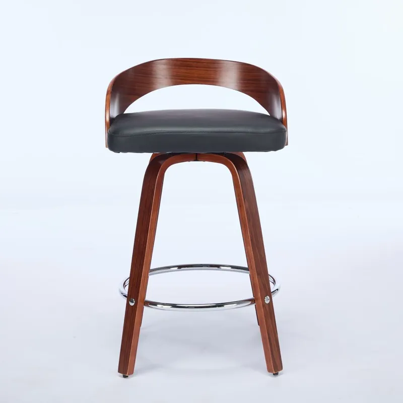 Taburetes de bar 2 unidades 63CM - Giratorios, respaldo bajo, asiento acolchado - Beige
