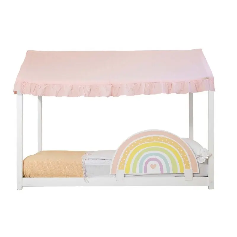 Techo para cama Montessori algodón rosa 40x200,5x100cm - Descanso