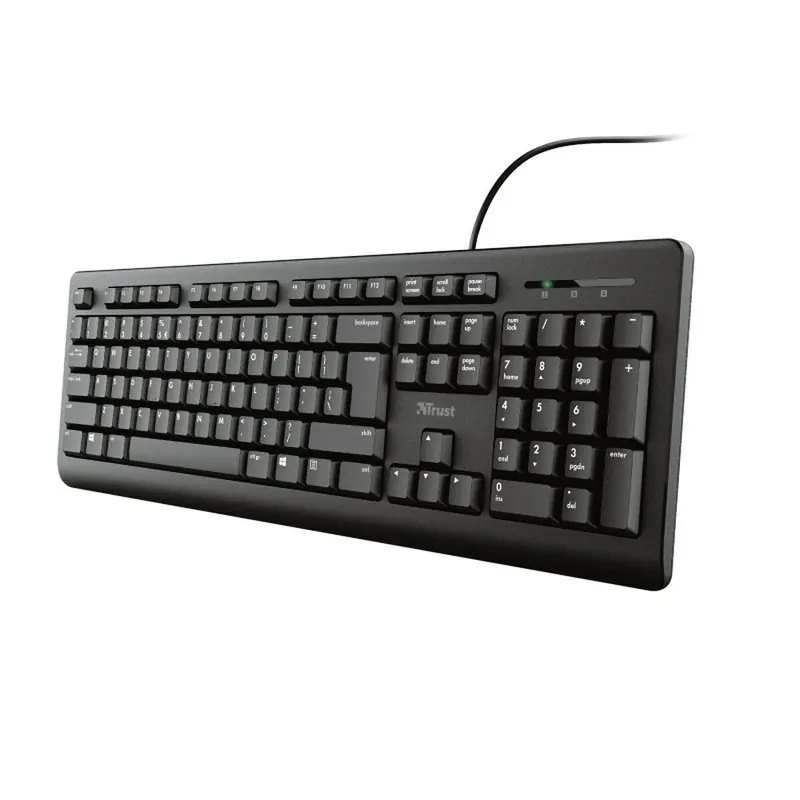 Teclado Trust 23880 Negro Inglés EEUU QWERTY - Electrónica