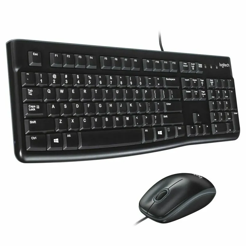 Teclado Logitech Desktop MK120 QWERTY Negro Portugués - Electrónica
