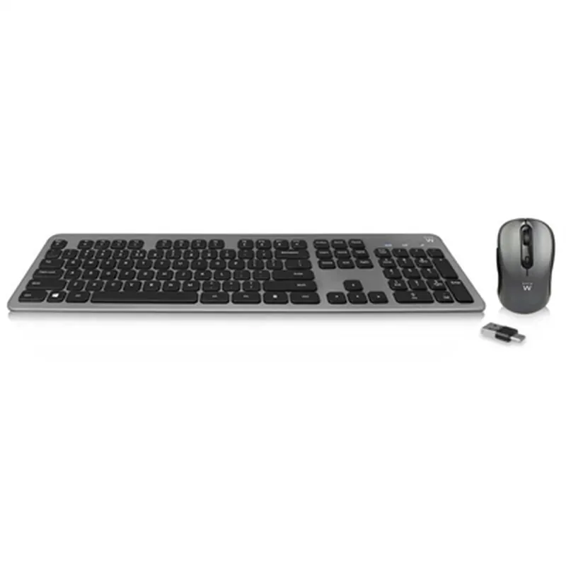 Teclado y Ratón Ewent EW3272 Negro Qwerty Español QWERTY - Electrónica
