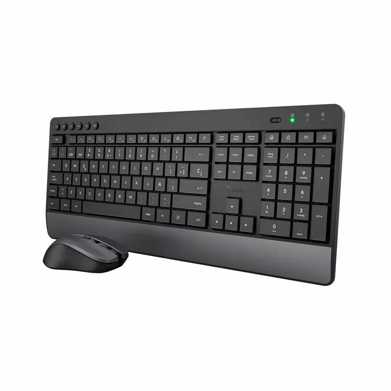 Teclado y Ratón Trust Trezo Negro Qwerty Español Español QZERTY - Electrónica