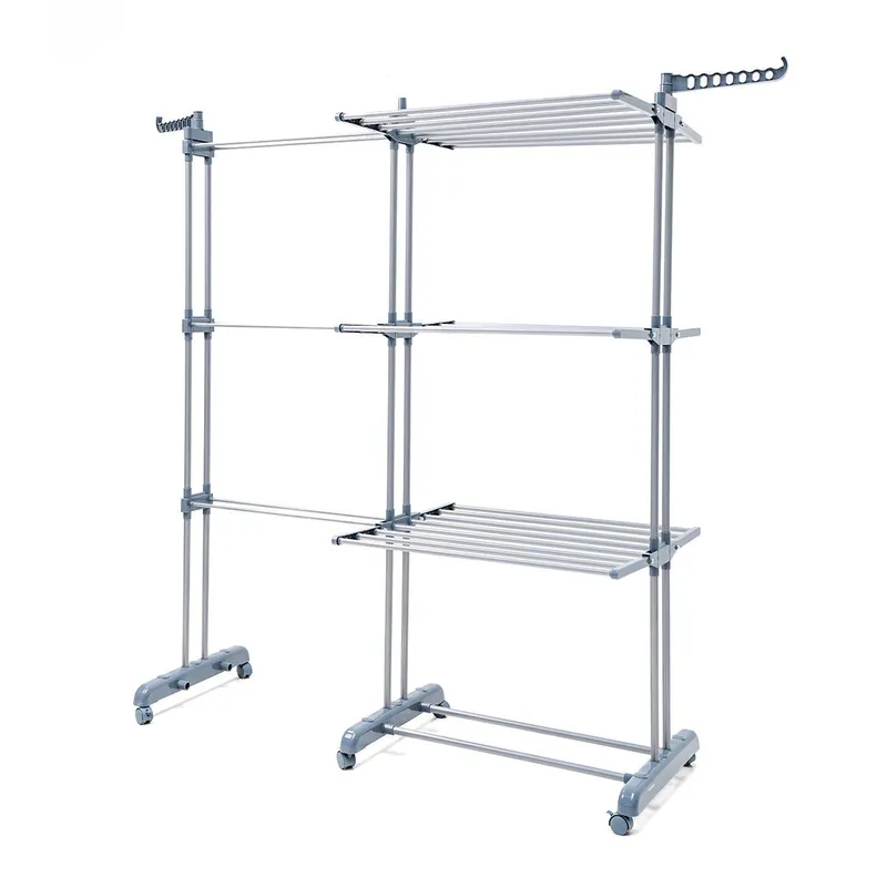 Tendedero Plegable Vertical Extensible con Ruedas Dolver XL InnovaGoods 30 Barras - Electrodomésticos