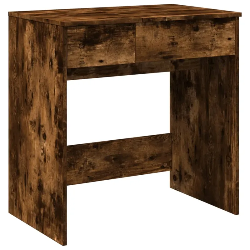Tocador - Tocador de Maquillaje - Mesa de tocador con espejo roble ahumado 73x46,5x120 cm