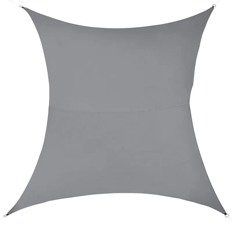 [en.casa] Toldo vela de Sombra para jardín Repelente al agua rectangular 3m x 5m gris oscuro