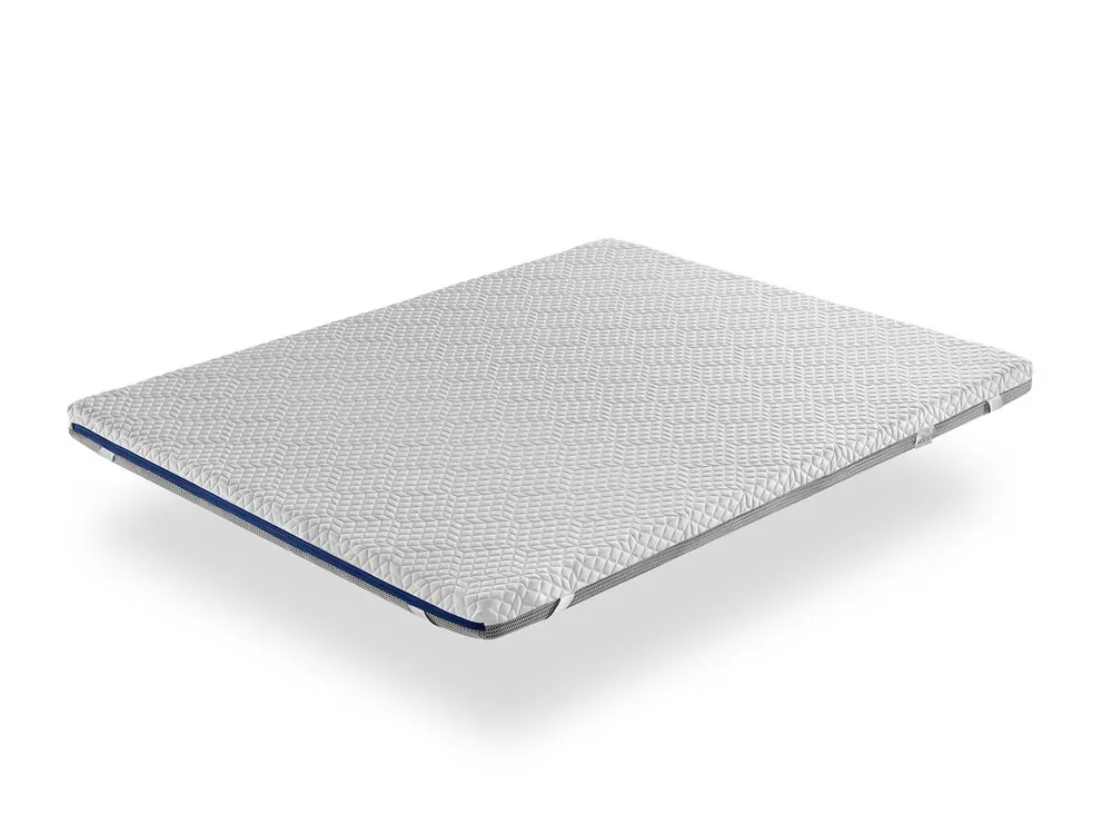 Topper viscoelastico 80X180 JENO, Altura 8 CM, desenfundable y adaptable. Firmeza 3/5 Media - Descanso