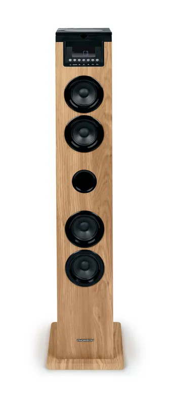 Torre de Sonido Bluetooth con Reproductor de CD 60 W Madera DS122CD Thomson - Electrónica