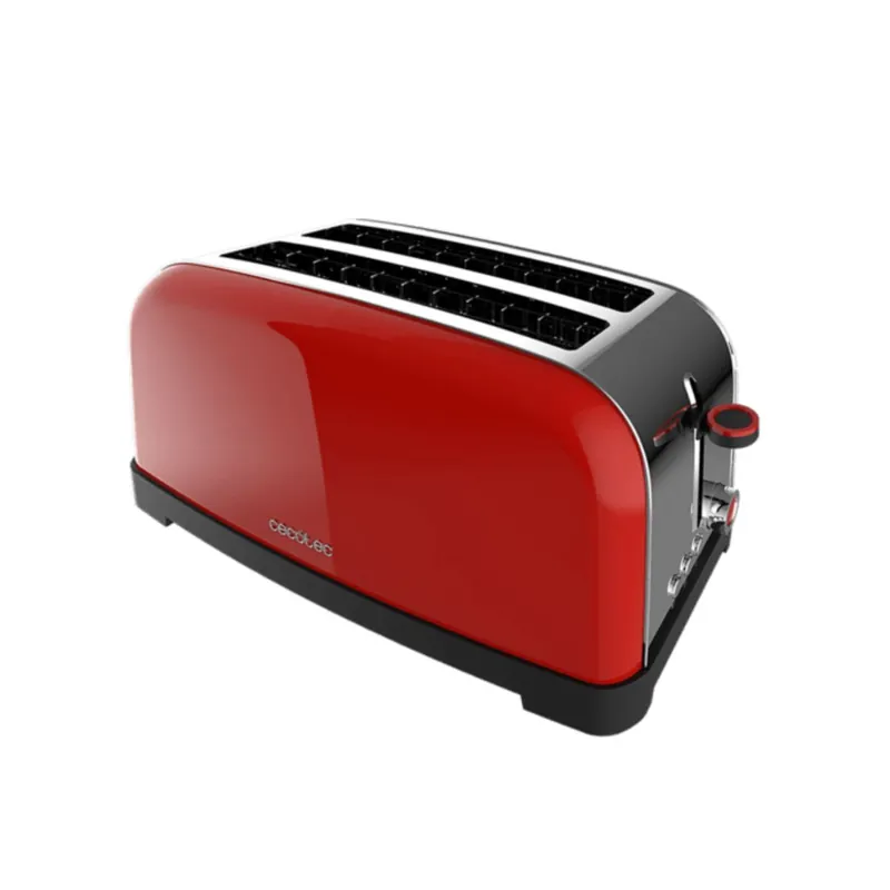 Tostador Cecotec Toastin'time Lite 1500W 2 ranuras 7 niveles rojo - Electrodomésticos