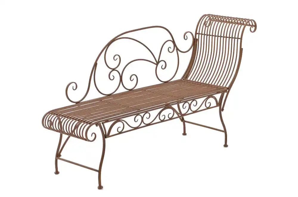 Tumbona de Jardin Karma Metal Blanco antiguo 46X156X78 cm - Jardín