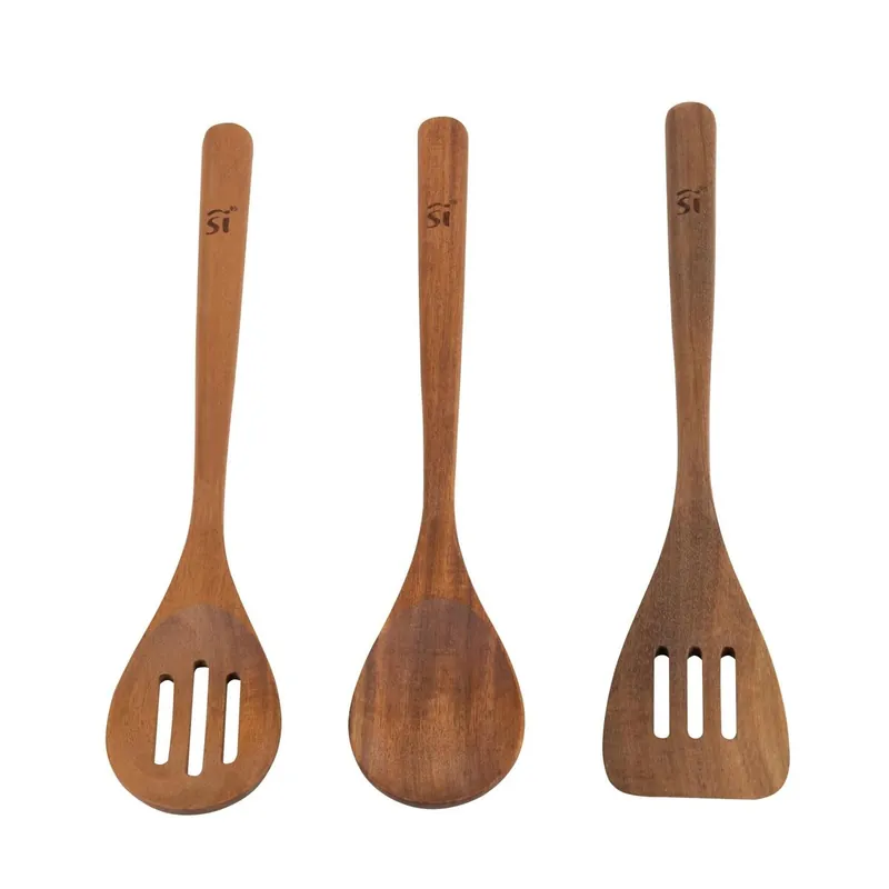 San Ignacio AGROS Set 3pc utensilios cocina madera acacia