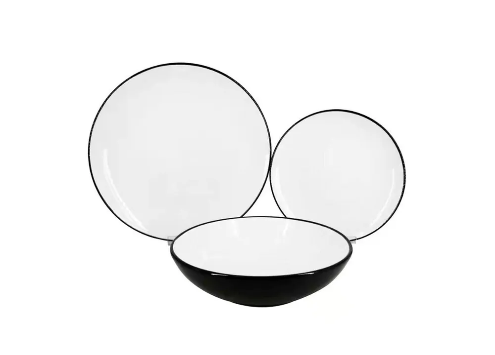 Vajilla BLACK & WHITE 18 piezas - Cocina