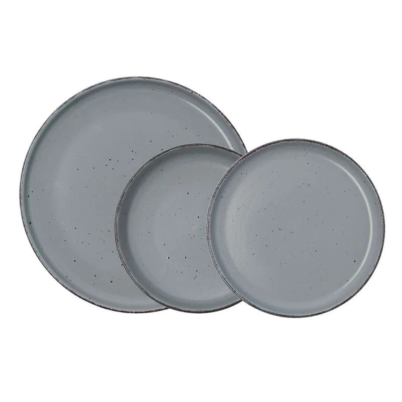 Vajilla Duna Quid 12 piezas 4 servicios diseño elegante gris - Cocina