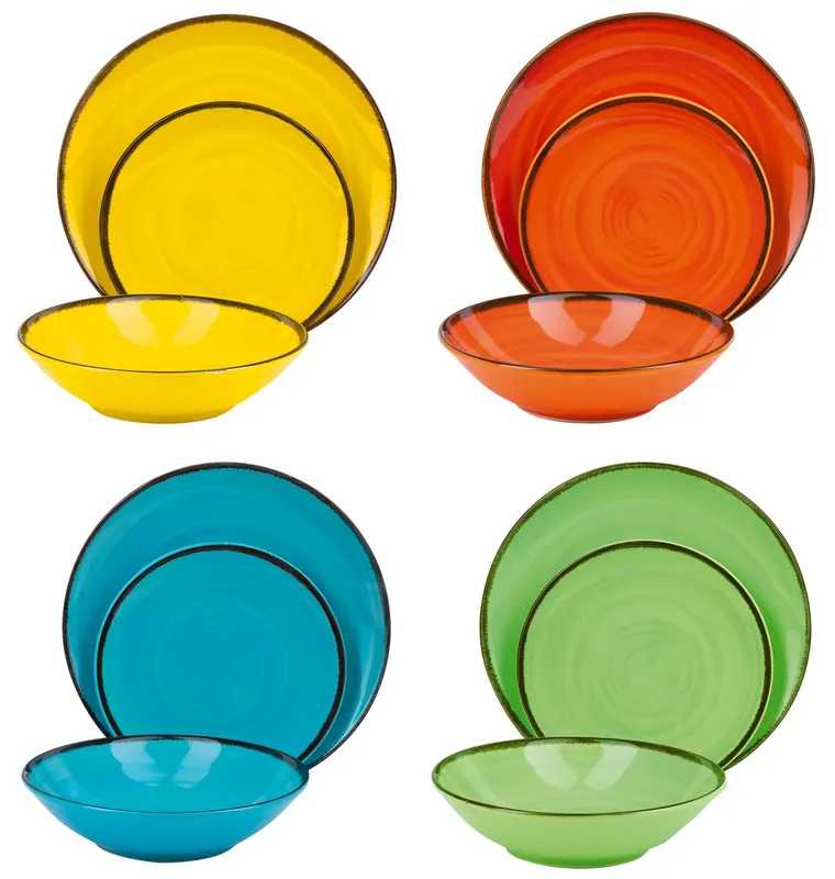 Vajilla RAINBOW multicolor 18 piezas - Cocina