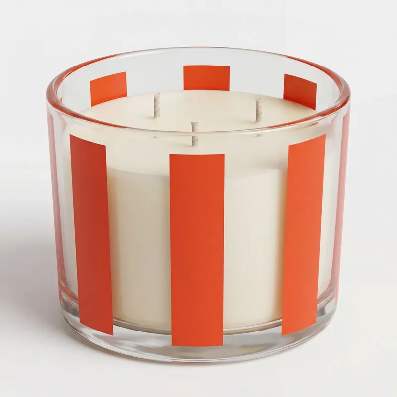 Vela perfumada 3 mechas TOMATE 300gr - Decoración