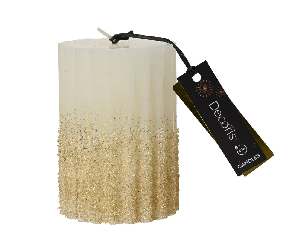 Vela TACO dorada 10cm marca DECORIS - Decoración