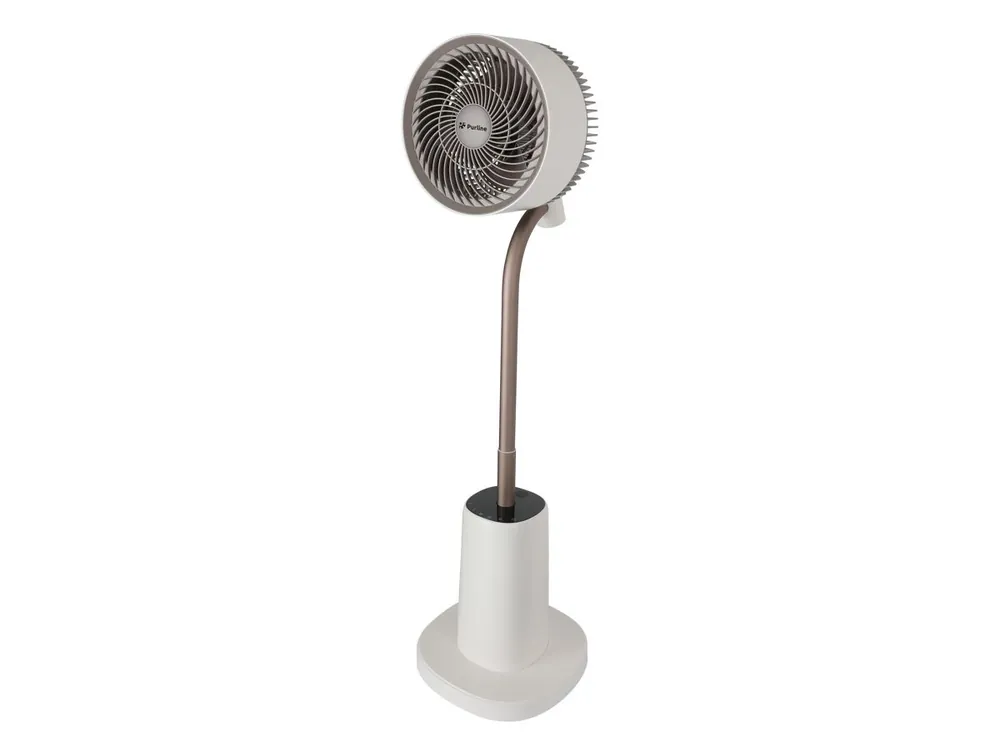 Ventilador de pie con motor DC y luz ambiental. Co función ECO(Regula la velocidad con la temperatura) Temporizador hasta 9h y movimiento 3D. Control táctil y mando a distancia. - Electrodomésticos