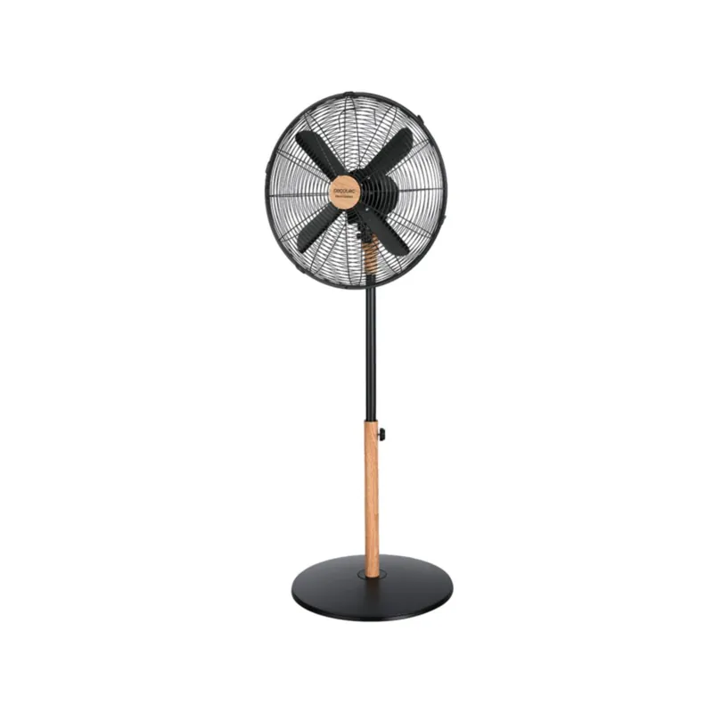 Ventilador de pie Cecotec EnergySilence 600 Woodstyle 50W 4 aspas negro/madera - Electrodomésticos