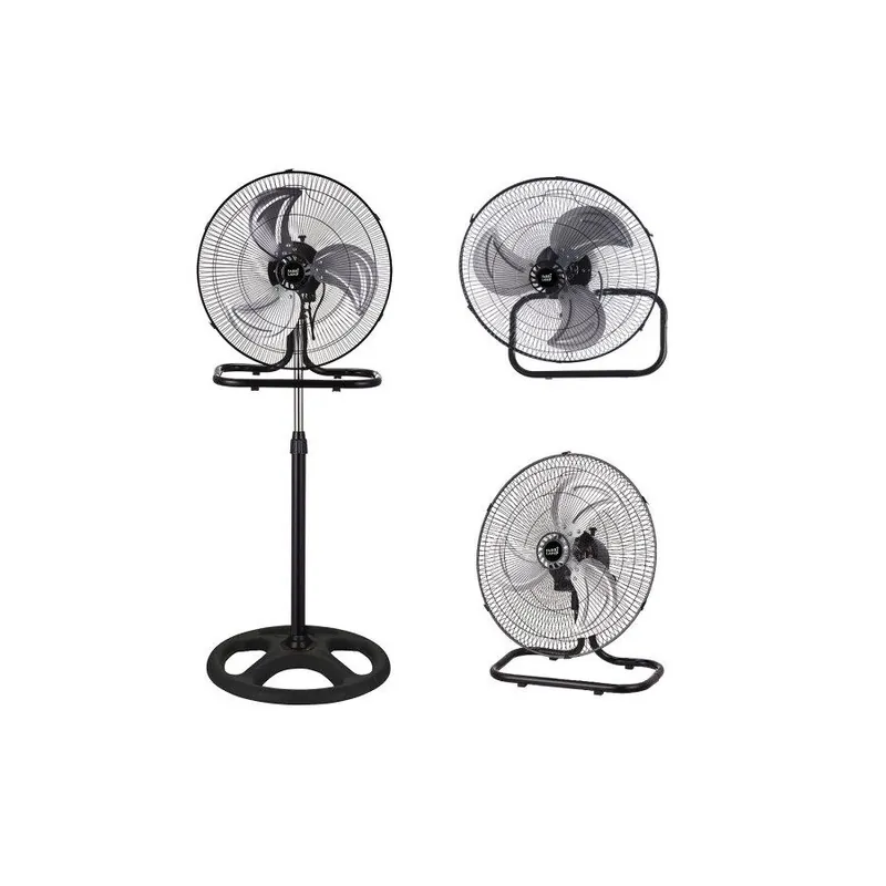 Ventilador de pie metal color negro serie recio 50cm - Electrodomésticos