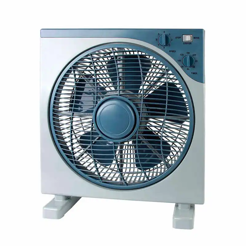 Ventilador de Sobremesa Ø30cm 50W 3 Velocidades Box Gris/Azul Thinia Home - Electrodomésticos