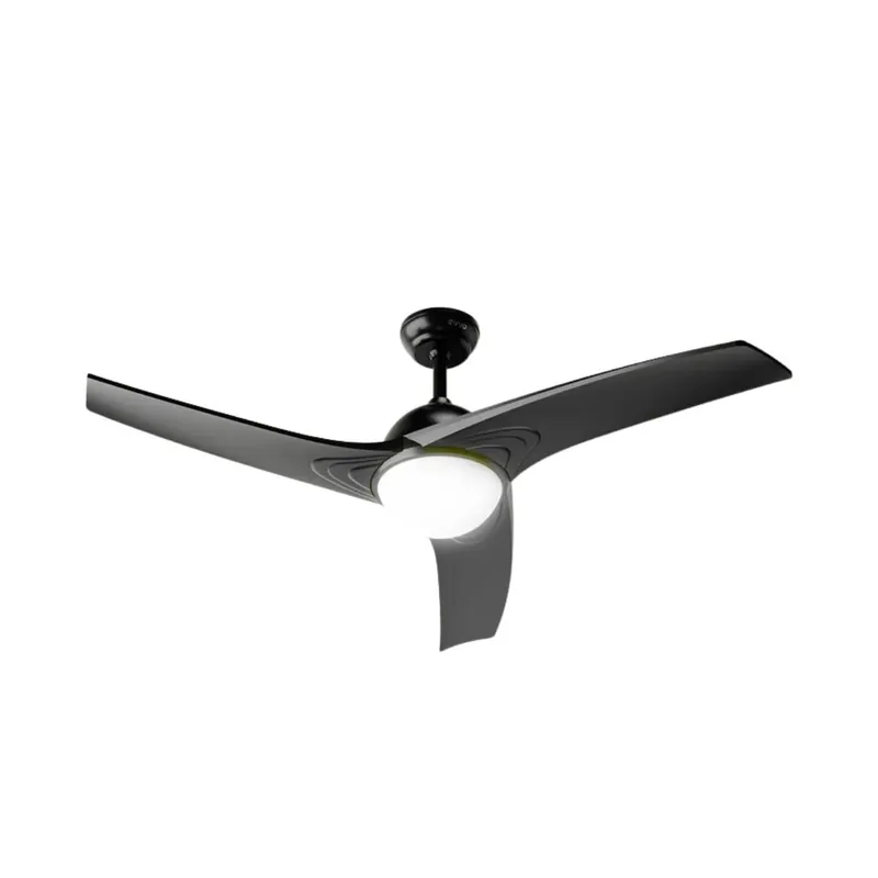 Ventilador de techo Evvo V522 60W 3 aspas 6 velocidades negro Ø132 cm - Electrodomésticos