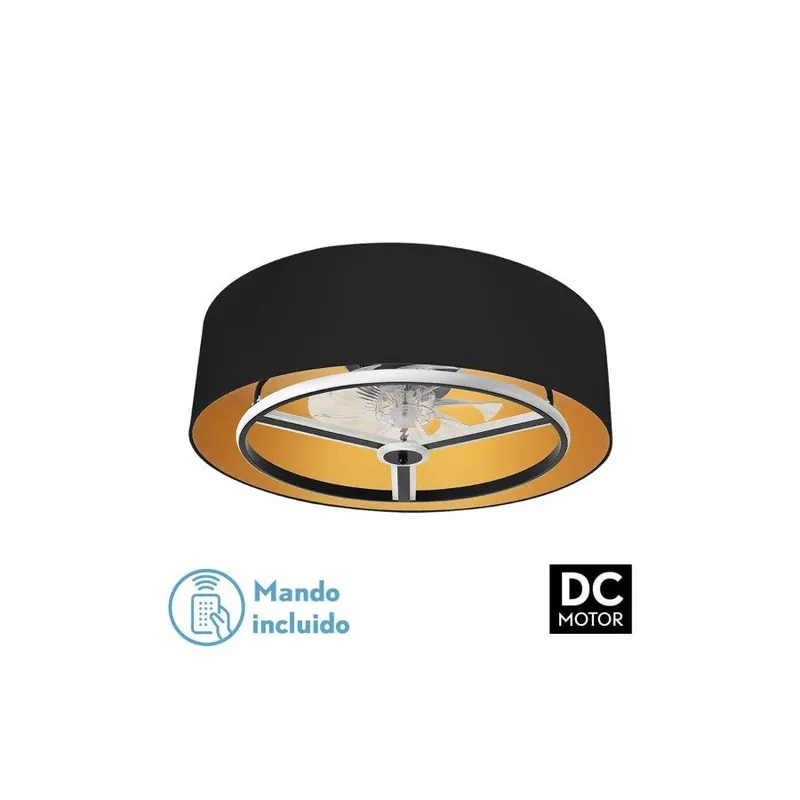 ventilador de techo metal color negro serie anuska 70cm - Electrodomésticos